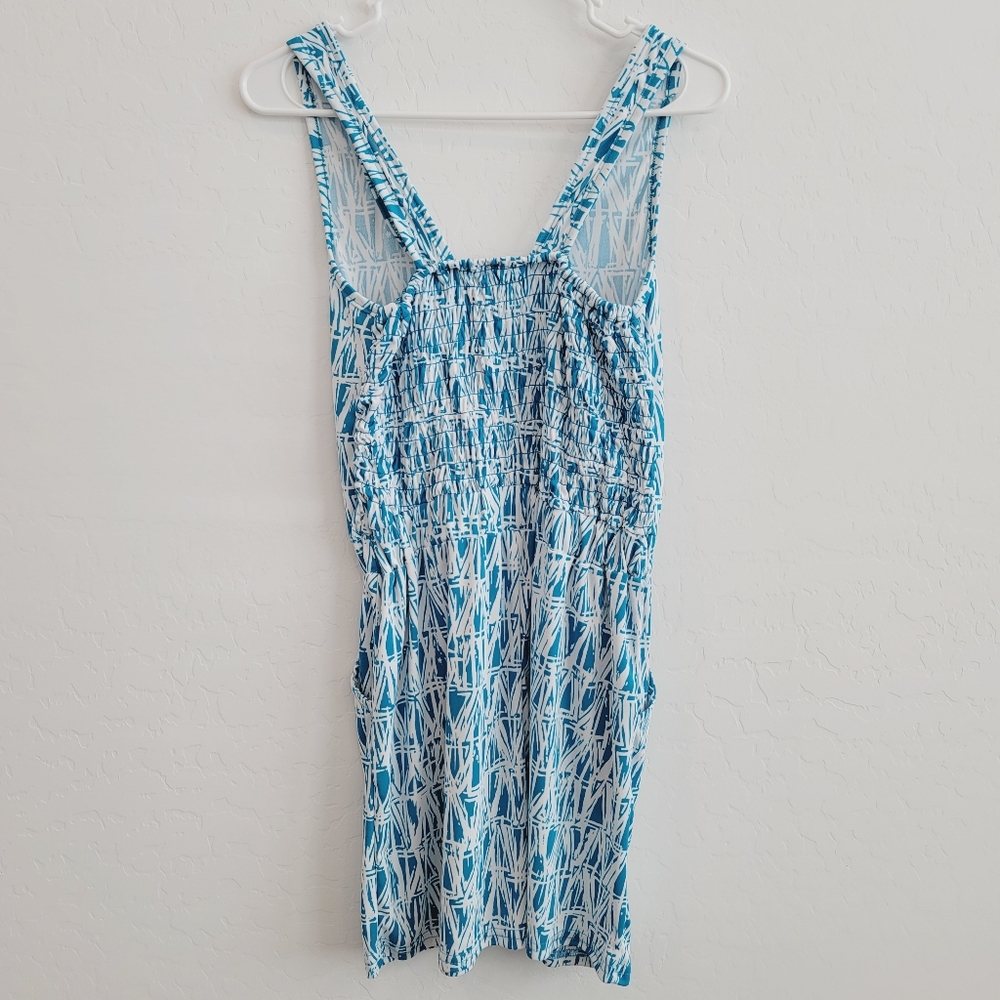 Uniti Stretch Blue and White Romper Size Large - Picture 11 of 14